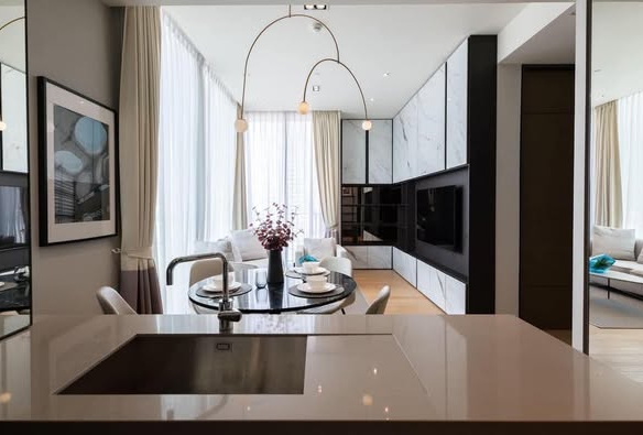 living room and kitchen of 28 Chidlom