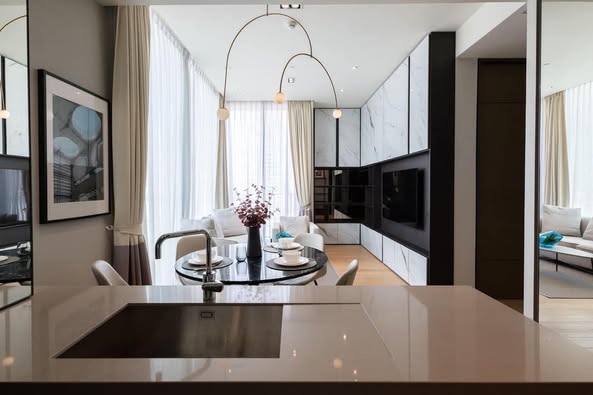 living room and kitchen of 28 Chidlom