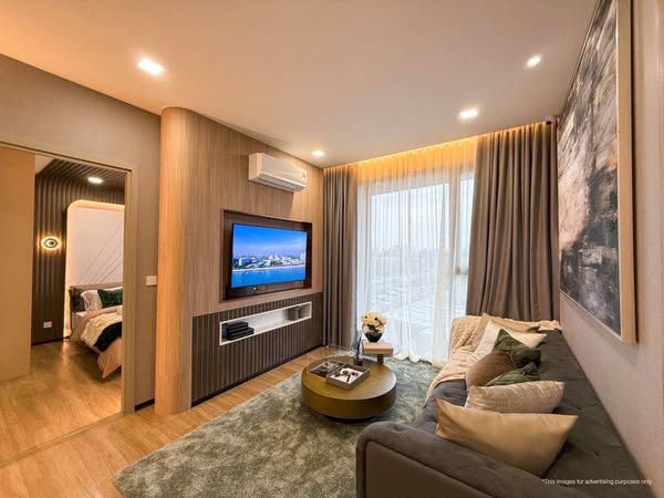 bedroom and living room of Aquarous Jomtien Pattaya