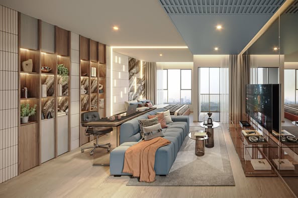 living room and bedroom of Aspire Onnut Station