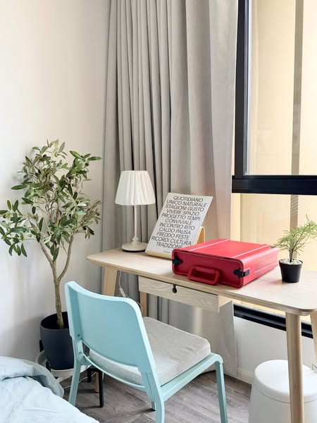 bedroom of Atmoz รัชดา-ห้วยขวาง คอนโด