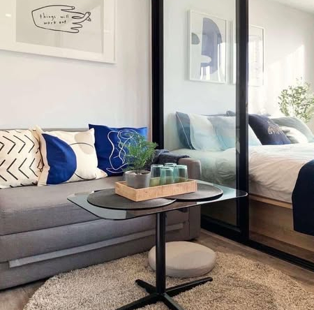 bedroom and living room and room interior of Atmoz รัชดา-ห้วยขวาง คอนโด