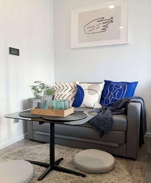 living room of Atmoz รัชดา-ห้วยขวาง คอนโด