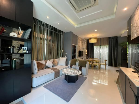 living room and bedroom of Bangkok Boulevard Ramintra-Serithai 2