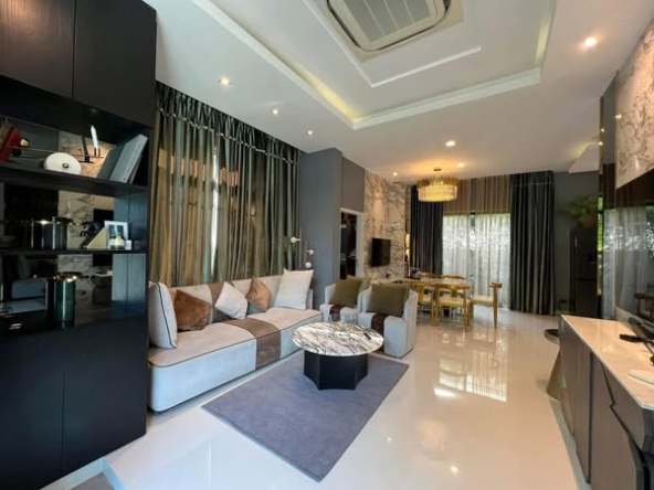 living room and bedroom of Bangkok Boulevard Ramintra-Serithai 2