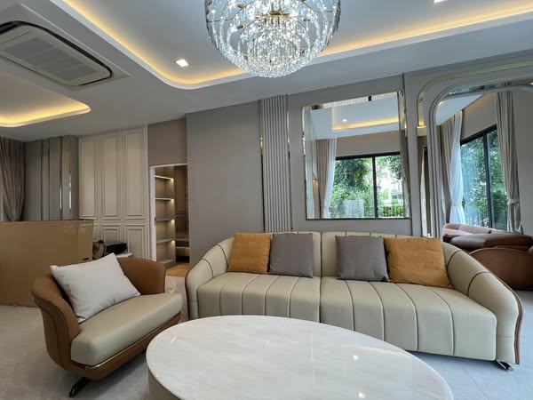 living room and bedroom of Bangkok Boulevard Ramintra-Serithai 2