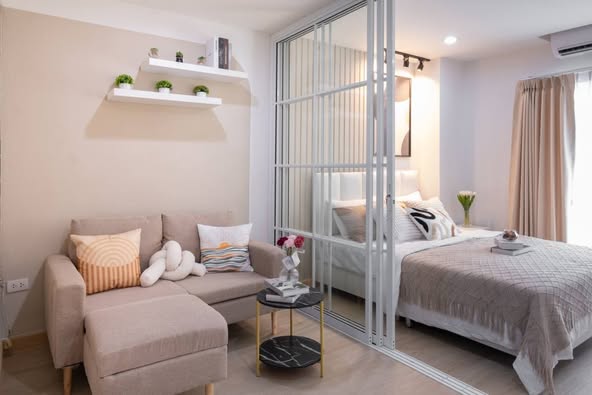 bedroom of คอนโดรัชดาเพรสทีจ