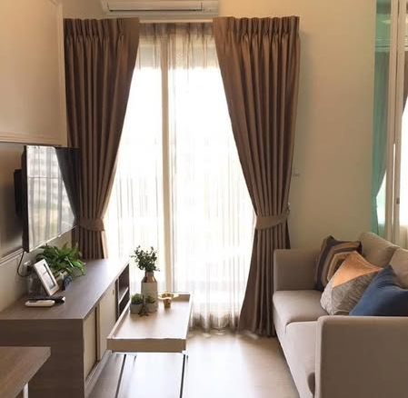 living room and bedroom of Chapter One Eco Ratchada-HuaiKhwang