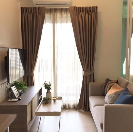 living room and bedroom of Chapter One Eco Ratchada-HuaiKhwang