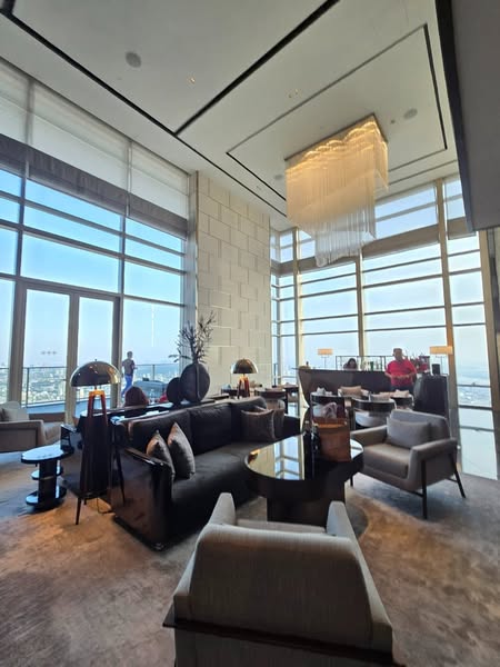 living room of Four Seasons Hotel Bangkok at Chao Phraya River