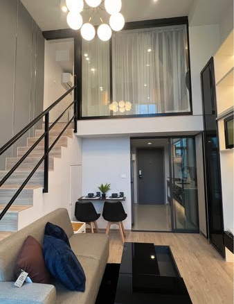 living room of IDEO Rama9 – Asoke