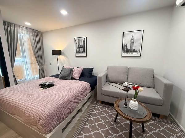 living room and bedroom of KAVE Seed Kaset | เคฟ ซี้ด เกษตร