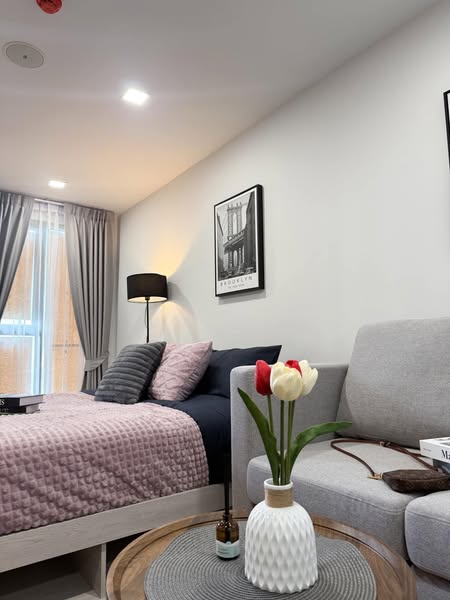 living room and bedroom of KAVE Seed Kaset | เคฟ ซี้ด เกษตร