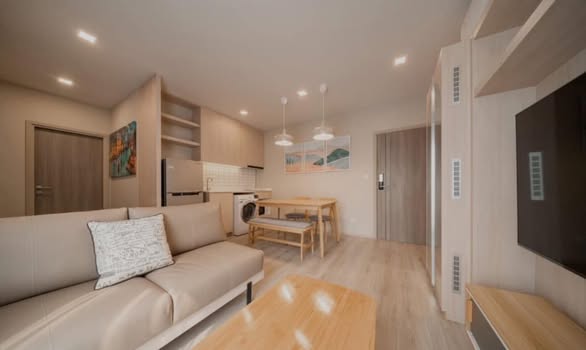 living room and bedroom of Metris Lat Phrao