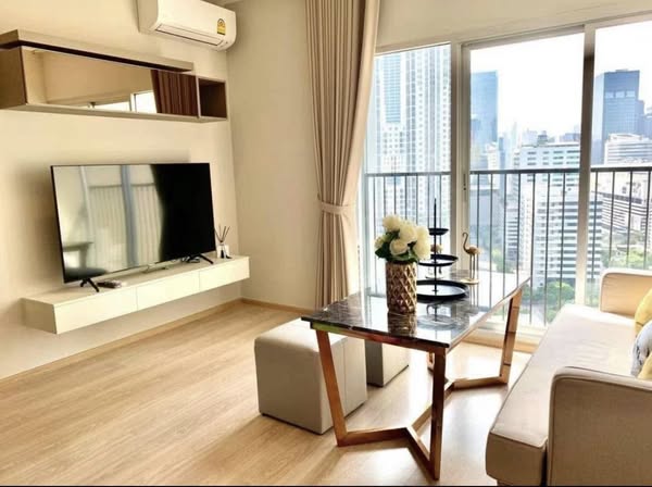living room and bedroom of Noble Revolve Ratchada 2