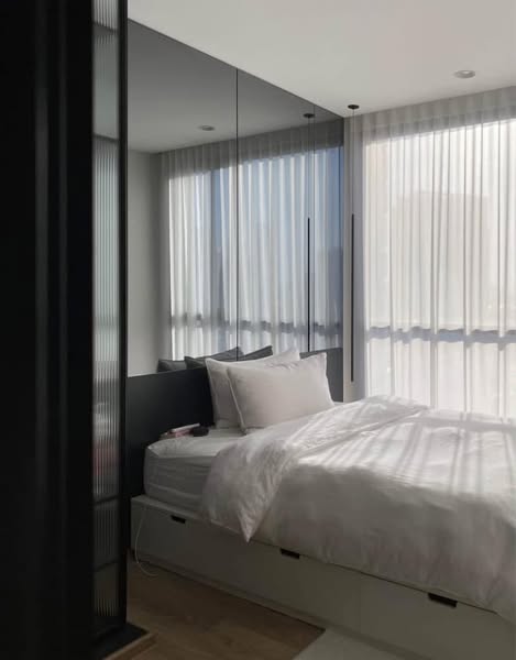 bedroom and room interior of Oka Haus