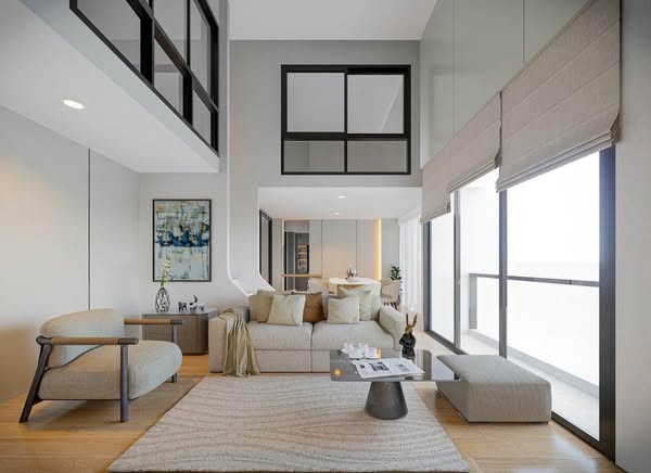 living room and room interior of One9Five Asoke – Rama 9