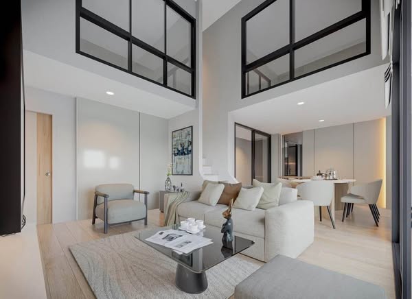 living room and room interior of One9Five Asoke – Rama 9