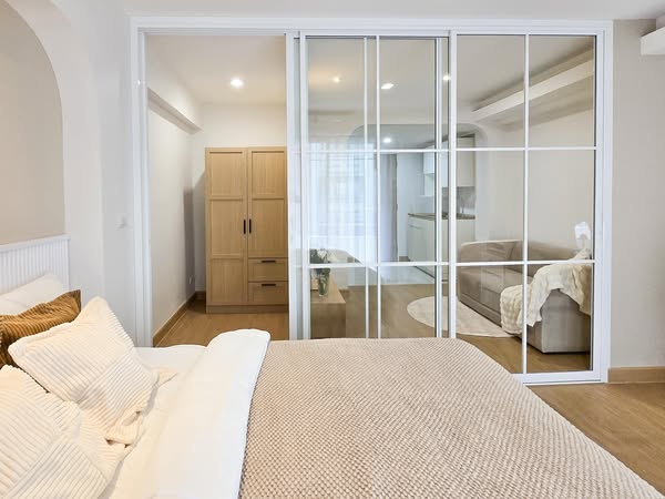 bedroom and room interior of Petshy Condo - คอนโดเลี้ยงสัตว์ได้