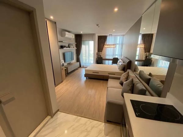 living room and bedroom of RHYTHM Ekkamai