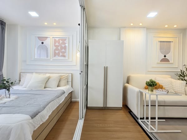 bedroom and room interior of The Condo Decor รับตกแต่งคอนโดแบบแพ็กเกจ