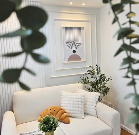 living room of The Condo Decor รับตกแต่งคอนโดแบบแพ็กเกจ