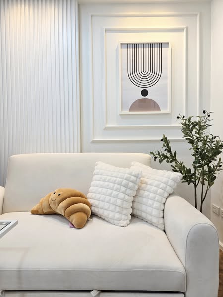living room of The Condo Decor รับตกแต่งคอนโดแบบแพ็กเกจ