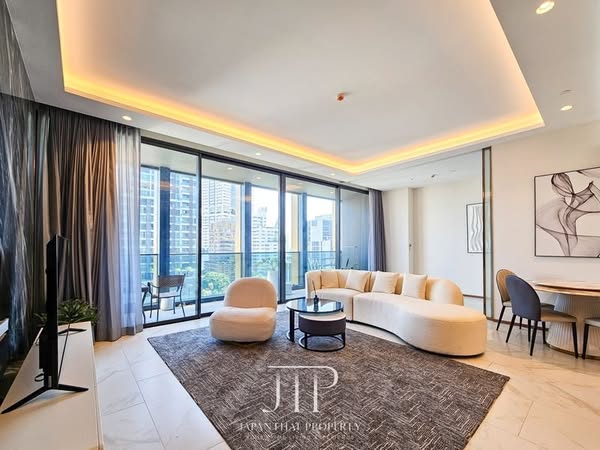 living room and bedroom of The Estelle Phrom Phong