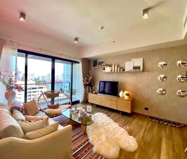 living room and bedroom of The Lofts Asoke