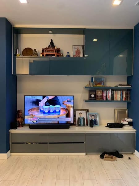 living room and room interior of The Room Ratchada-Ladprao