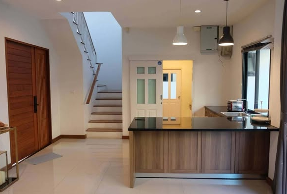 room interior and kitchen of Villa Arcadia Srinakarin