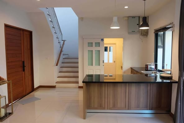 room interior and kitchen of Villa Arcadia Srinakarin