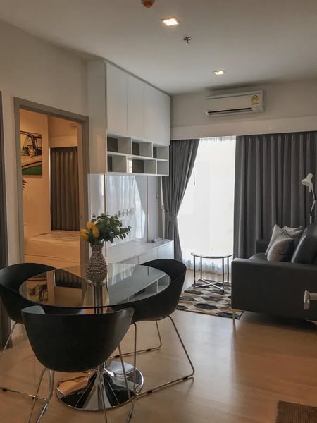 living room and bedroom of Whizdom Connect Sukhumvit