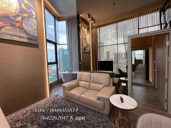 living room and bedroom of KnightsBridge Space Ratchayothin