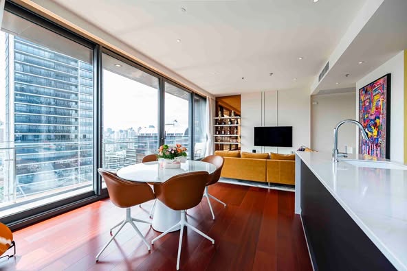 living room and room interior of KHUN by YOO