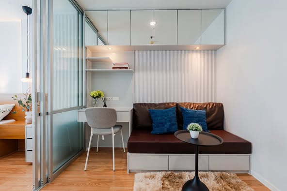 living room and room interior of Lumpini Ville Ramkhamhaeng 60/2