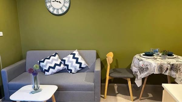 living room and room interior of NUE Noble Srinakarin Lasalle นิว โนเบิล ศรีนครินทร์ – ลาซาล