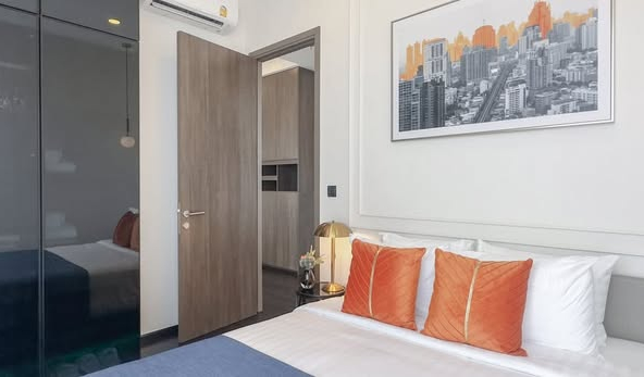 bedroom and room interior of Park​ Origin​ Thonglor
