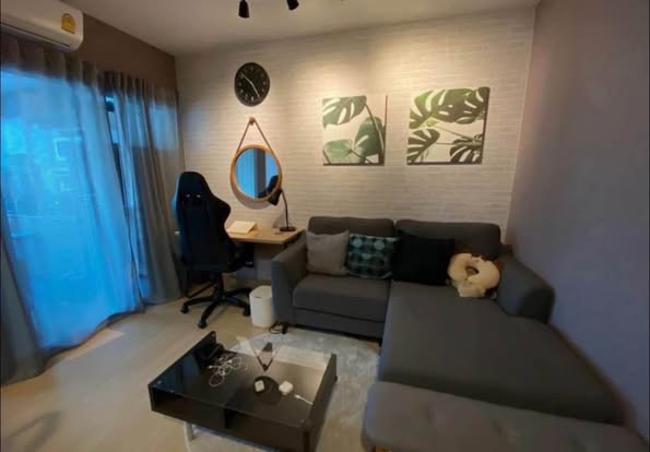 living room and bedroom of Supalai Veranda Rama 9